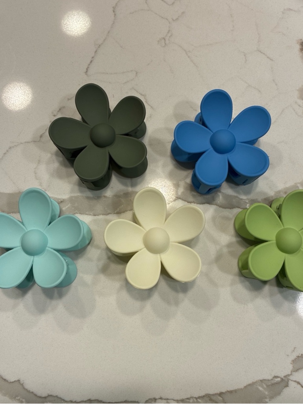 Decorative Flower Clip Set - Multi-Color Accent